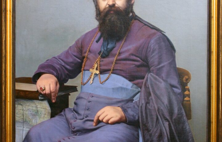 Oil portrait of Saint Daniel Comboni, Bishop and Apostle of Central Africa, by painter Antonio Moro