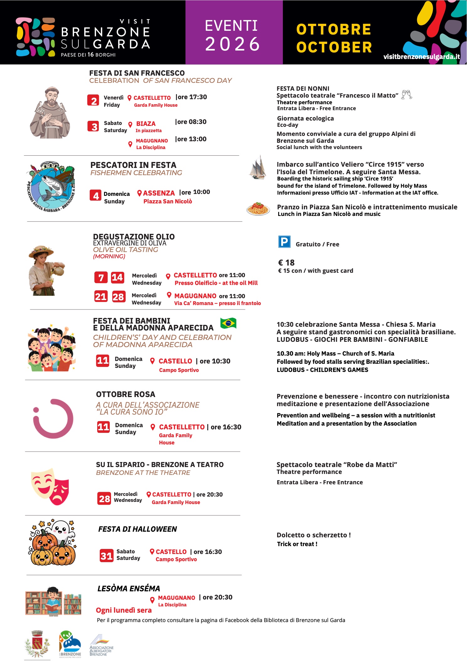 Brenzone sul Garda events in October 2026